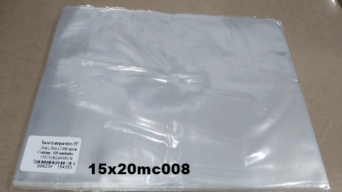 SACO AVULSO 15X20CM 0,0080 MICRA PP-LISO C/100